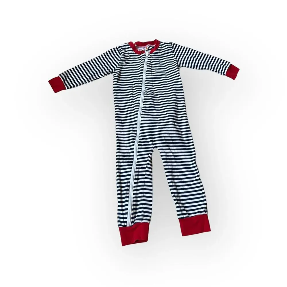 The Smocking Dog Polar Express Zip Up Appliqué Jammies